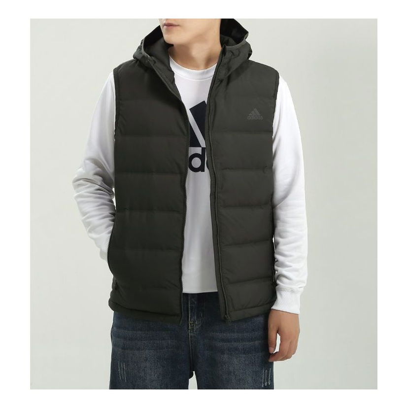 Жилетка adidas Originals Helionic Hooded Down Vest Зелено | GD4729
