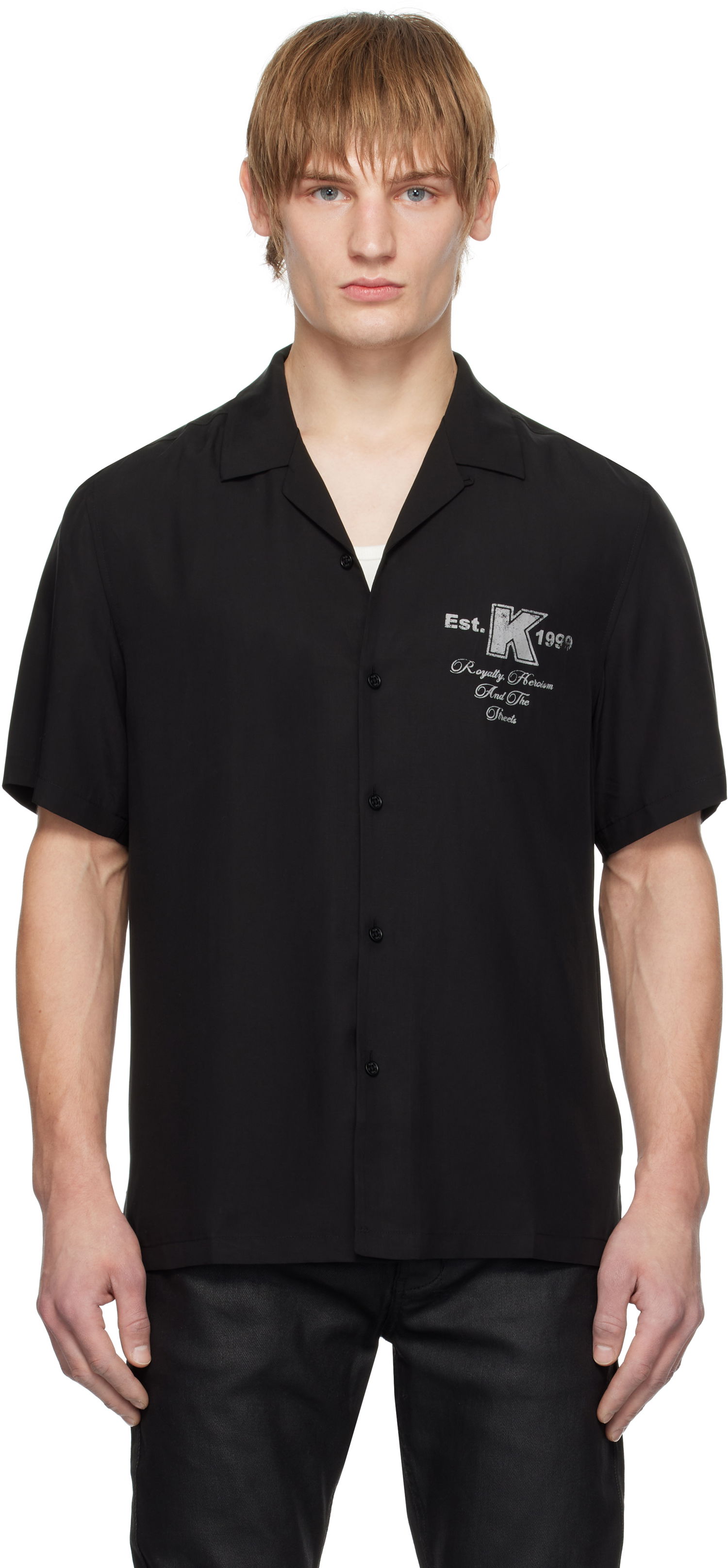 Риза Ksubi Black Resort Shirt Черно | MPS25SH006, 0