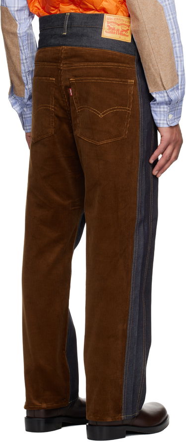 Дънки Junya Watanabe Junya Watanabe Levi's Edition Paneled Corduroy Denim Jeans Тъмно синьо | WP-P202-051, 2