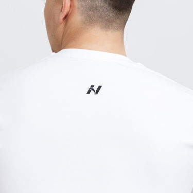 Тениска NEBBIA Minimalist Logo T-Shirt Бяло | 291-WHITE, 3