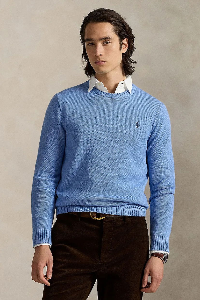 Пуловер Polo by Ralph Lauren Polo Ralph Lauren Cotton Crewneck Sweater Синьо | 710810846