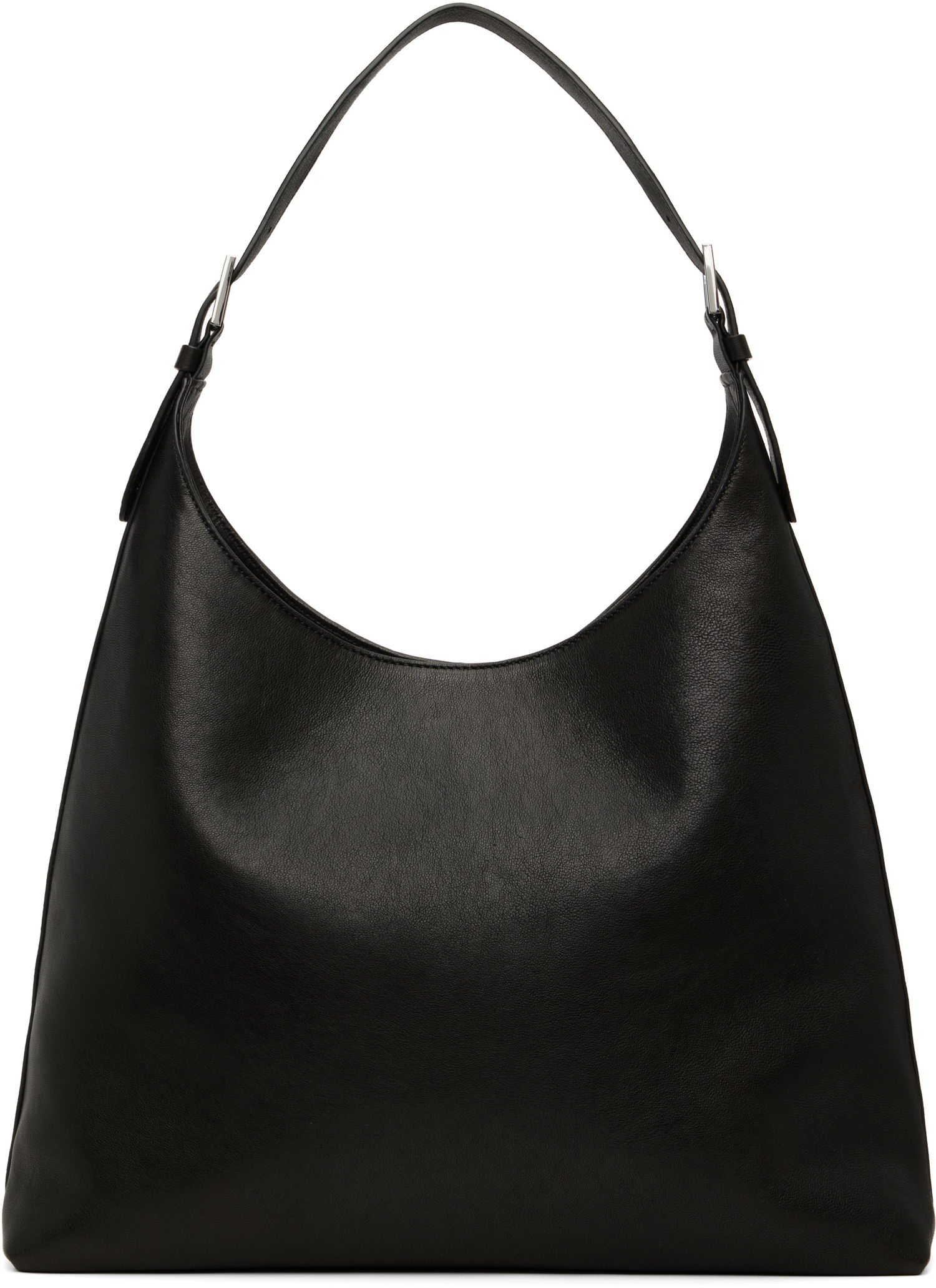 Чанта през рамо BY FAR BY FAR Camryn Washed Leather Shoulder Bag Черно | MWBSB058LL034BK001PL, 0