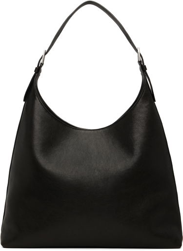 Чанта през рамо BY FAR BY FAR Camryn Washed Leather Shoulder Bag Черно | MWBSB058LL034BK001PL, 0