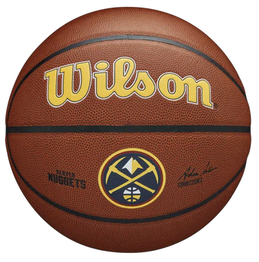 Спортна екипировка Wilson Tennis NBA Team Alliance Denver Nuggets Basketball Кафяво | wtb3100xbden, 0