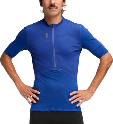 Тениска Hoka One One SkyBreeze Short Sleeve Zip T-Shirt Синьо | 1170232-ult, 0