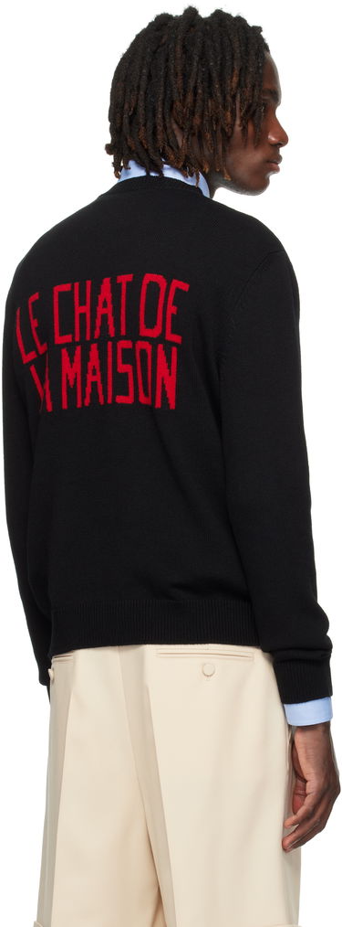 Пуловер Valentino Valentino 'Le Chat De La Maison' Patch Sweater Черно | 7V3KC35IB2V, 2