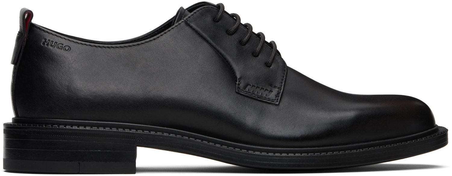 Кецове и обувки BOSS Hugo Logo Detail Leather Derbys Черно | 50552580, 0