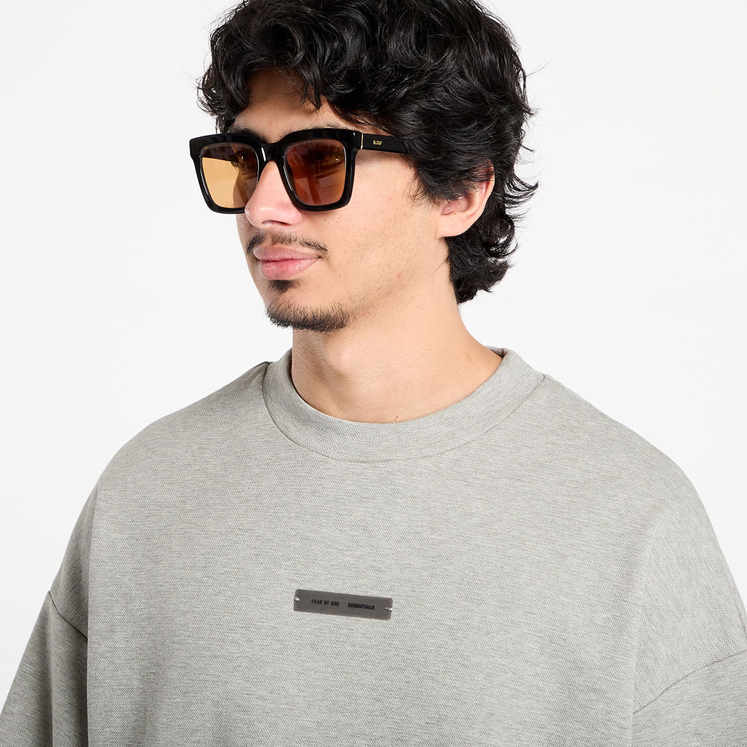 Тениска Fear of God Fear of God Essentials Pique 90's Short Sleeve Tee Сиво | 125SP254415F-345, 1