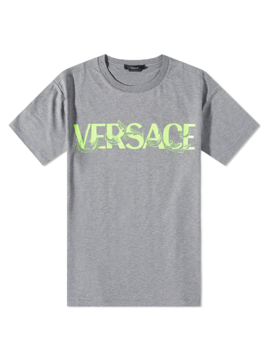 Тениска Versace Baroque Text Logo Tee Сиво | 1006974-1A06209-1E100