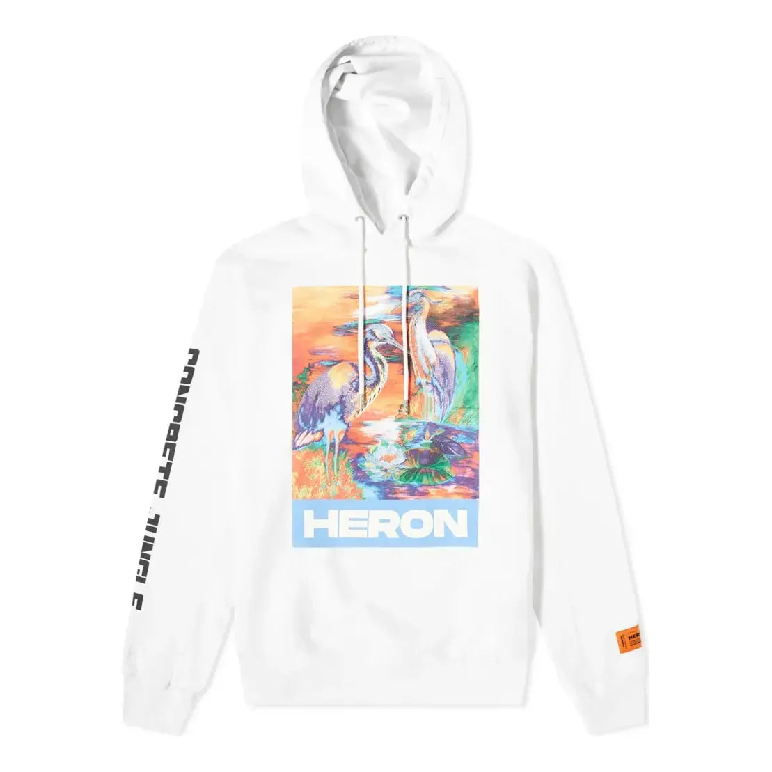 Суитчър HERON PRESTON Heron Preston Water Colours Print Popover Hoodie Бяло | HMBB007S208960210188, 0
