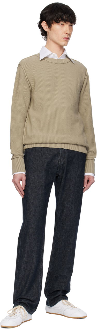 Пуловер Moncler Moncler Textured Cotton Sweater Бежово | K10919C00001M1367, 4