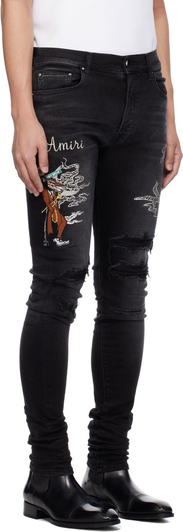 Дънки AMIRI Amiri Jazz Wolf Skinny Jeans Черно | AMDNSY1136, 1