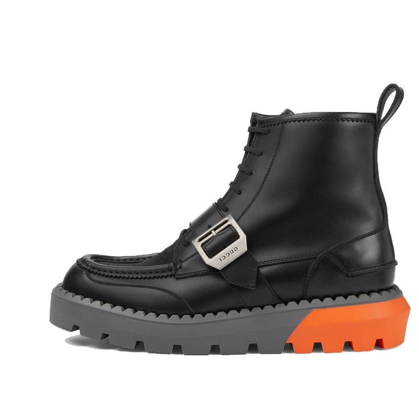 Кецове и обувки Gucci Lace-Up Boot Черно | 739867-AABZ0-1000