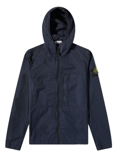 Ветровка Stone Island Supima Cotton Twill Stretch Hooded Jacket Тъмно синьо | 781543310-V0020