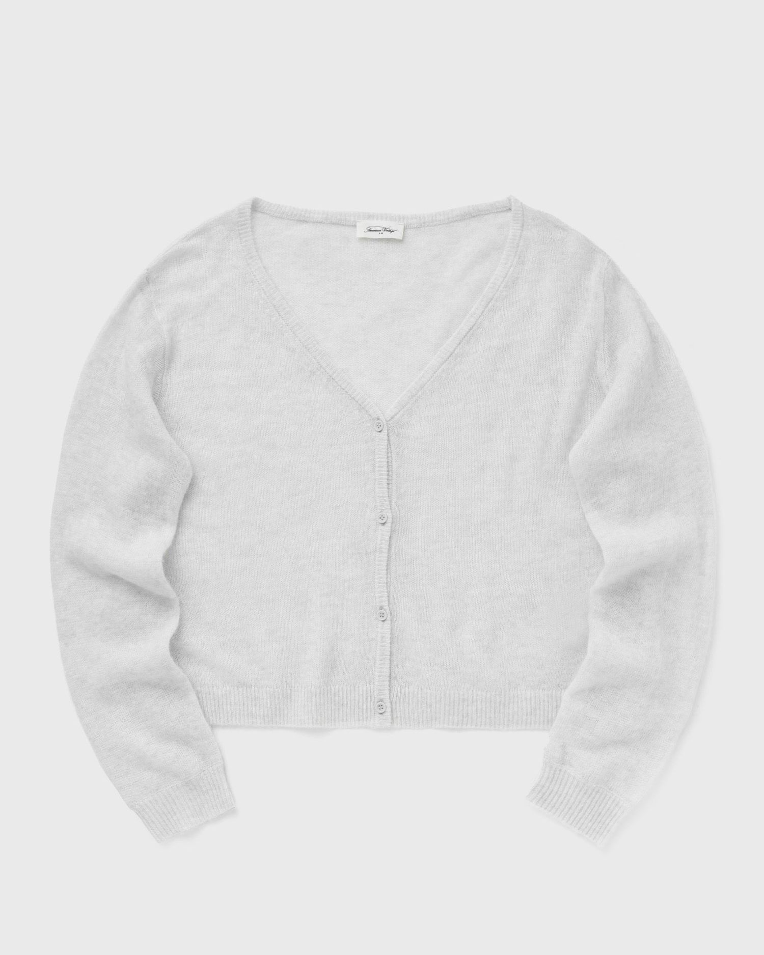 Пуловер American Vintage American Vintage Cropped Cardigan Сиво | DUM19AE25-ARCTIQUE-CHINE, 0