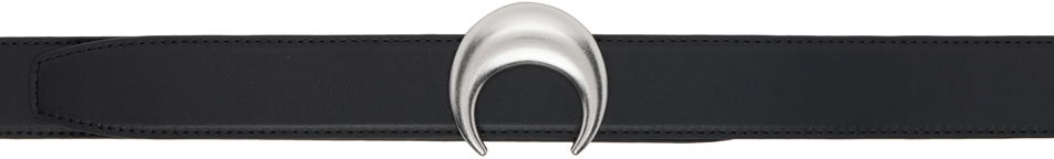 Колани Marine Serre Serre Vegetable Leather Crescent Buckle Belt Черно | MLG004 CLEA0037, 0