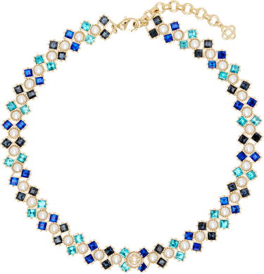 Колие Casablanca Gold-Tone Crystal & Faux-Pearl Necklace Металик | APS25-JW-230-03, 0