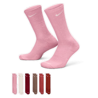 Чорапи Nike Everyday Plus Cushioned Training Socks (6 Pairs) Розово | SX6897-936, 0