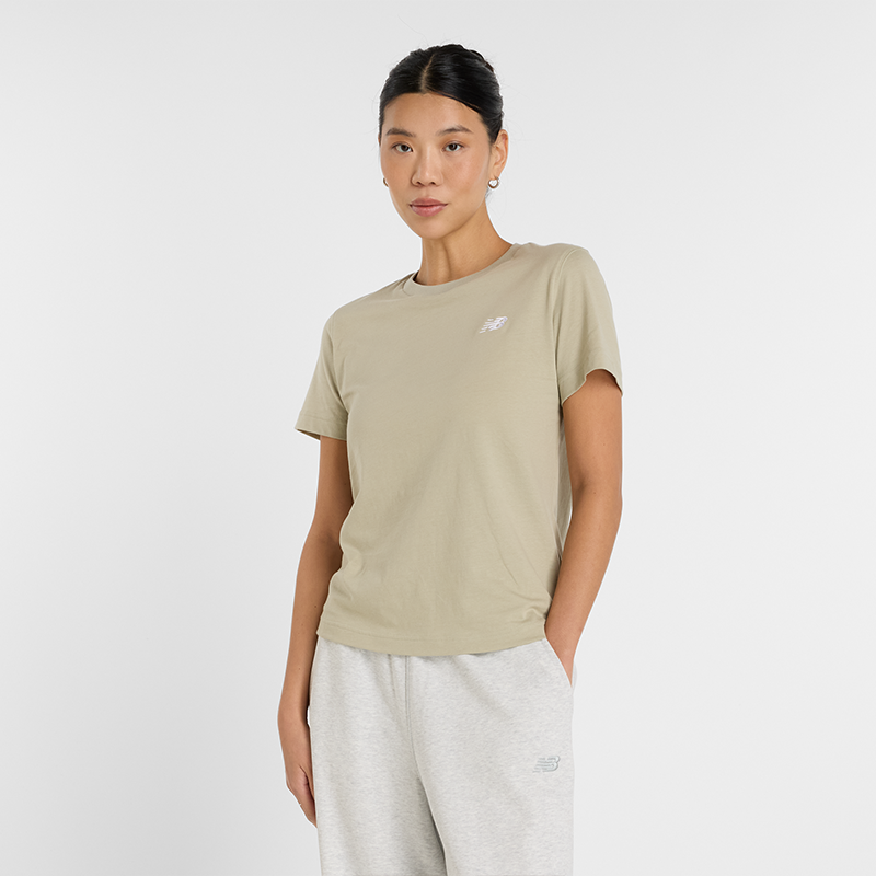 Тениска New Balance Women's T-Shirt Зелено | NBWT41509OVN, 0