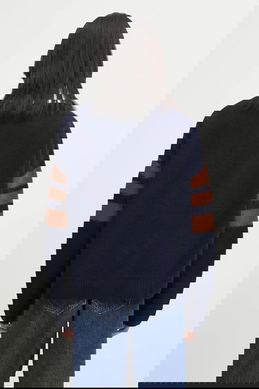 Пуловер Wales Bonner Wales Bonner Calm Striped Knitted Polo Sweater with Pocket Многоцветен | UA25KN15.WO15.850, 2