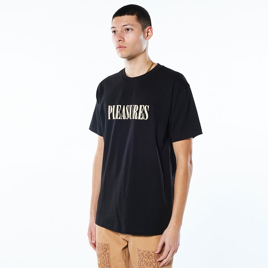 Тениска Pleasures Tickle Logo Tee Черно | P22SP054-BLACK, 1