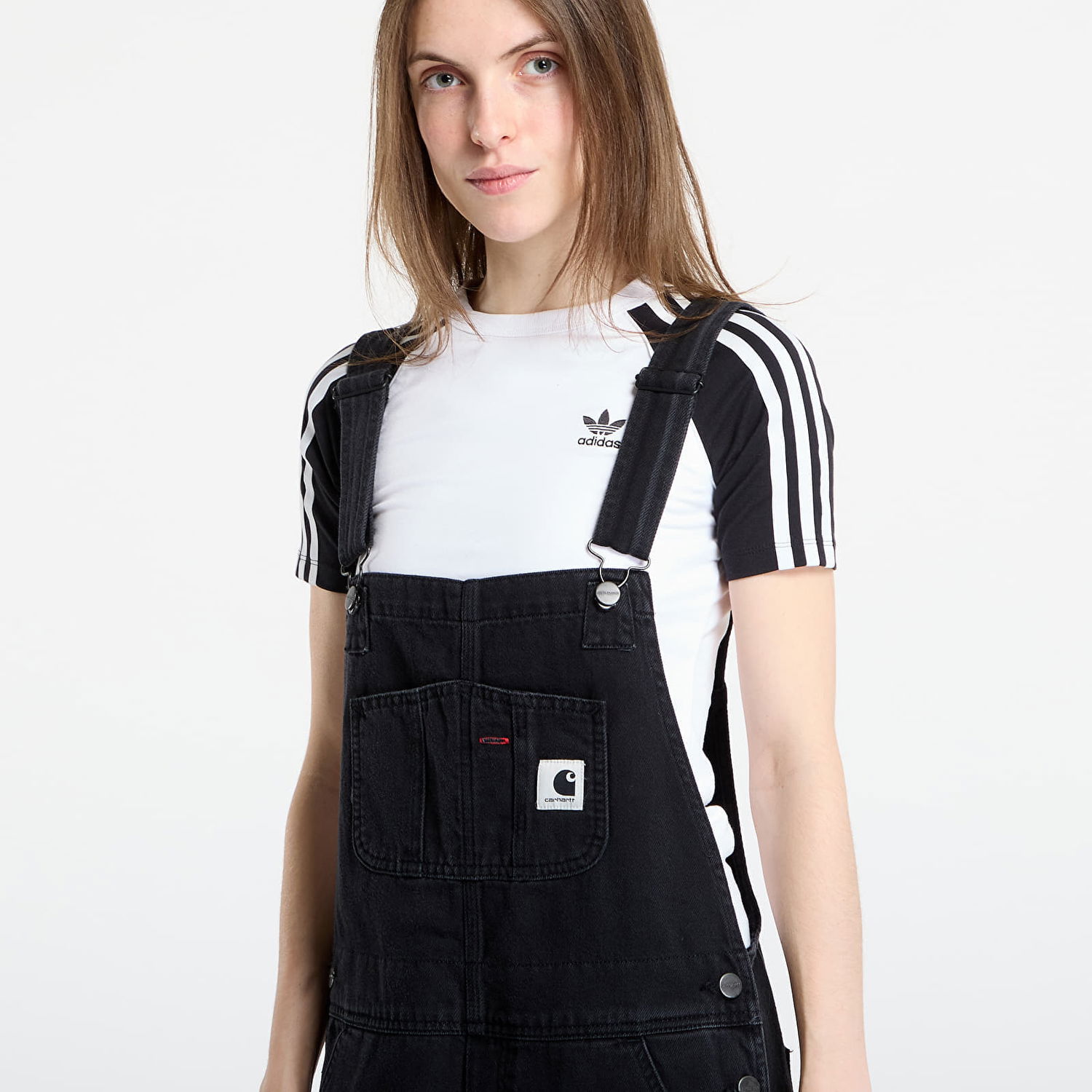 Комбинезон Carhartt WIP Women's Straight Bib Overalls Черно | I031250.8906, 1