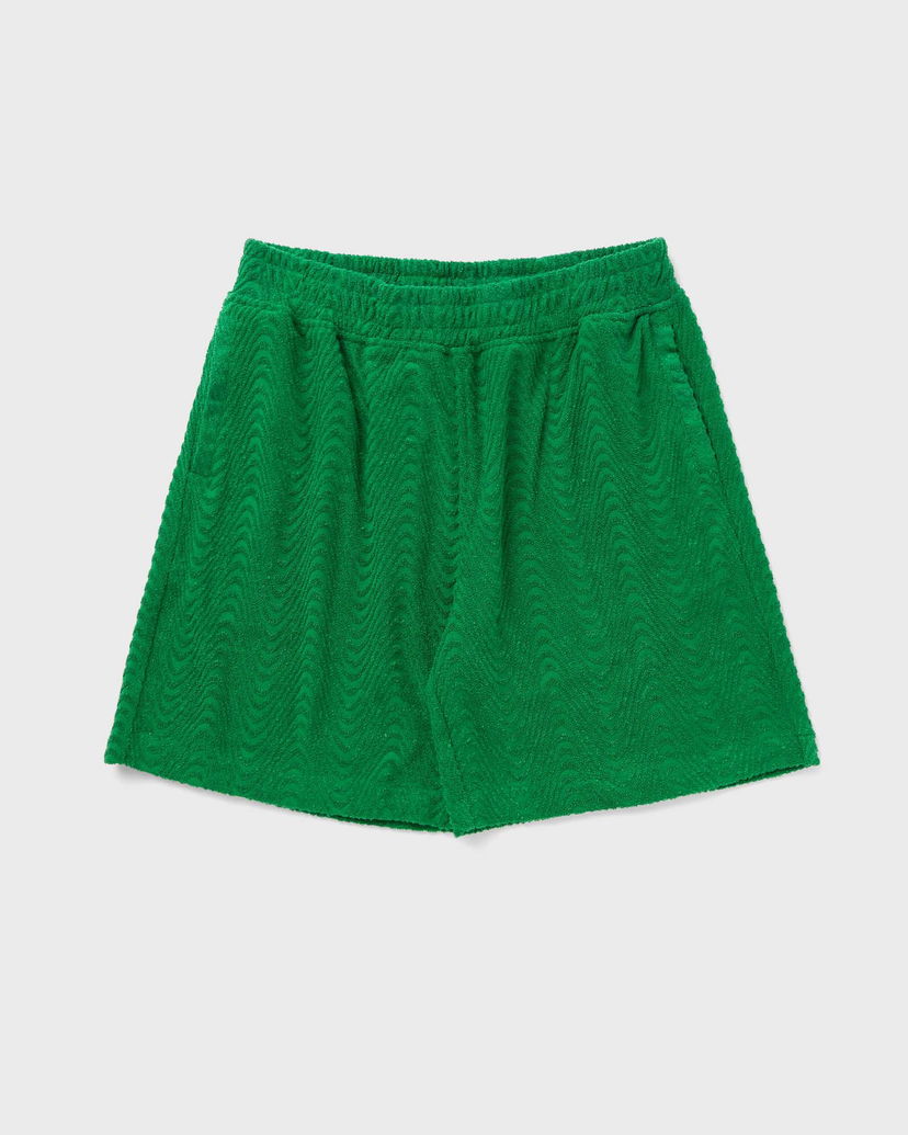 Къси панталони Pleasures ZEN TERRY SHORTS Зелено | P24SU038-GREEN