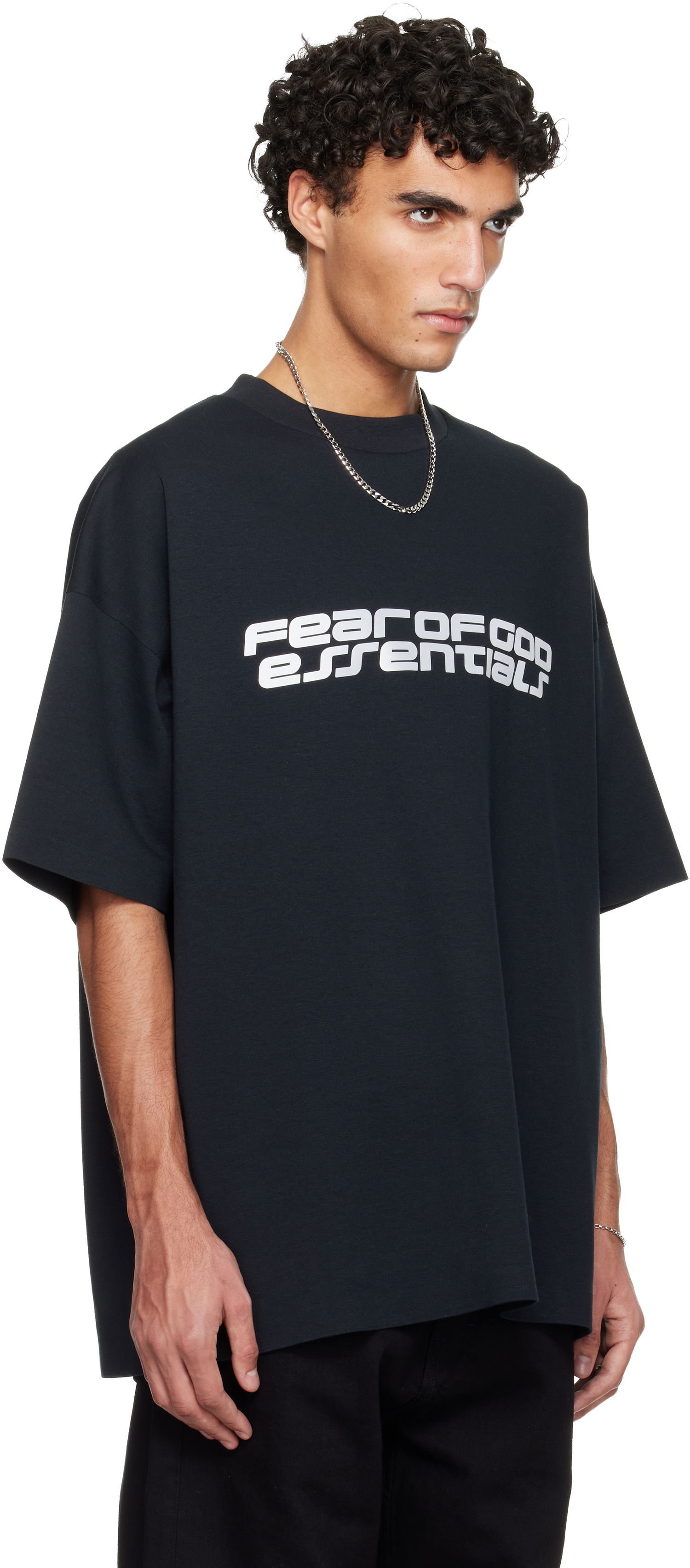 Тениска Fear of God ESSENTIALS Holiday Ponte 90s T-shirt Черно | 125HO254501F, 1