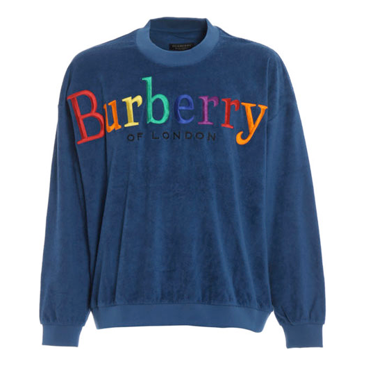 Пуловер Burberry Burberry Terrycloth Sweatshirt Синьо | 4549332