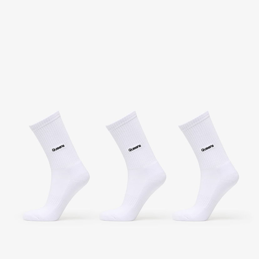 Чорапи Queens Crew Socks 3-Pack Бяло | QNS_059