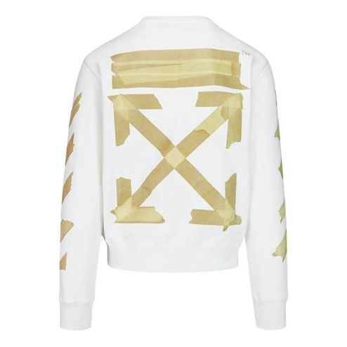 Пуловер Off-White Tap Arrows Logo Long Sleeve Sweater Бяло | OMBA025R20E300020148, 0