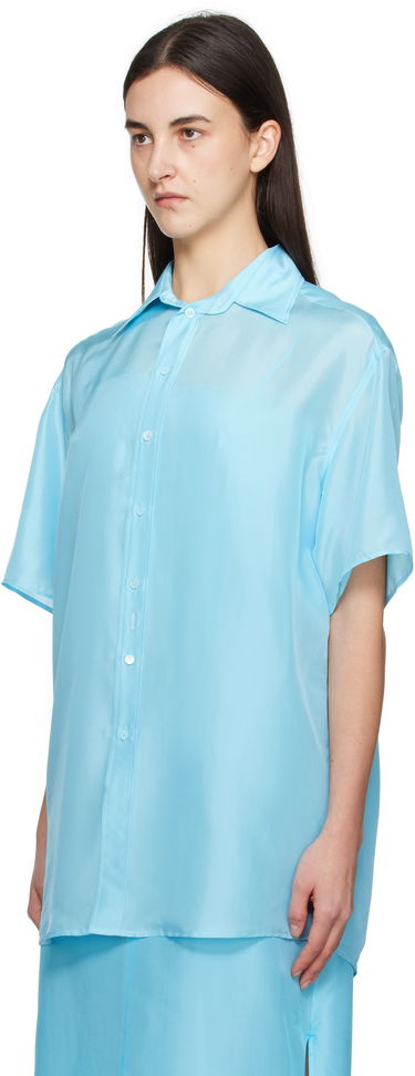 Pокля Maison Margiela MM6 Maison Margiela Dual Wear Silk Dress Синьо | S52NF0013 M35244, 3