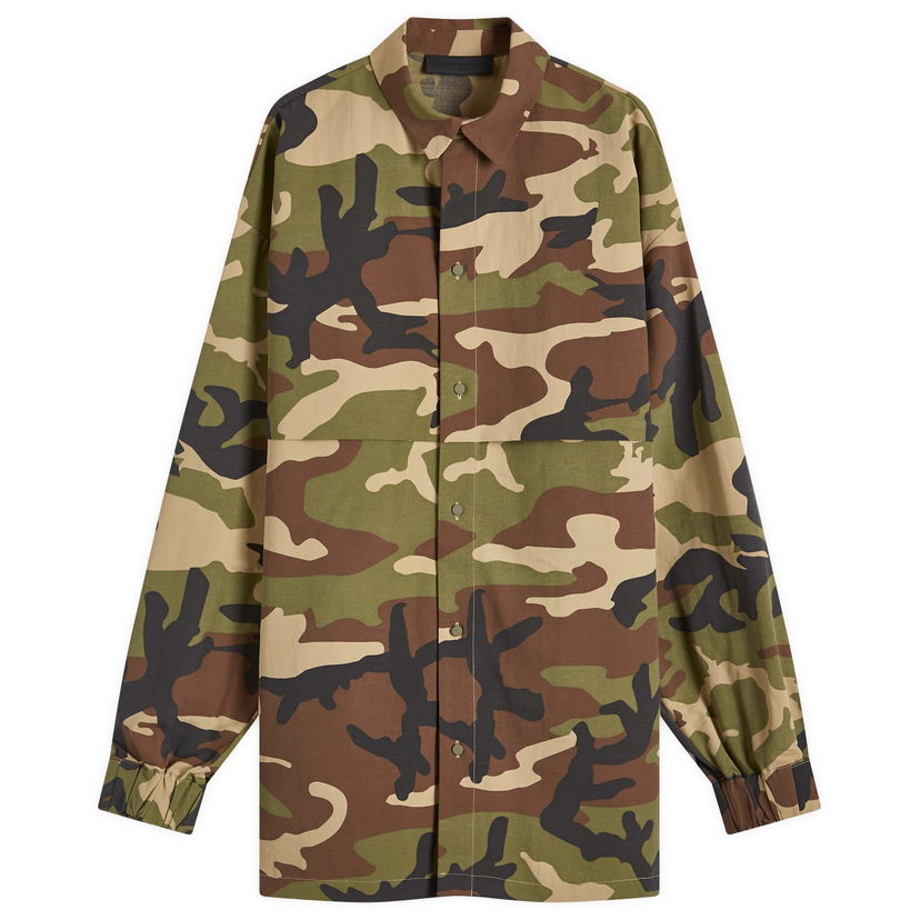 Риза Fear of God Essentials Military Overshirt Зелено | 186BT244328F