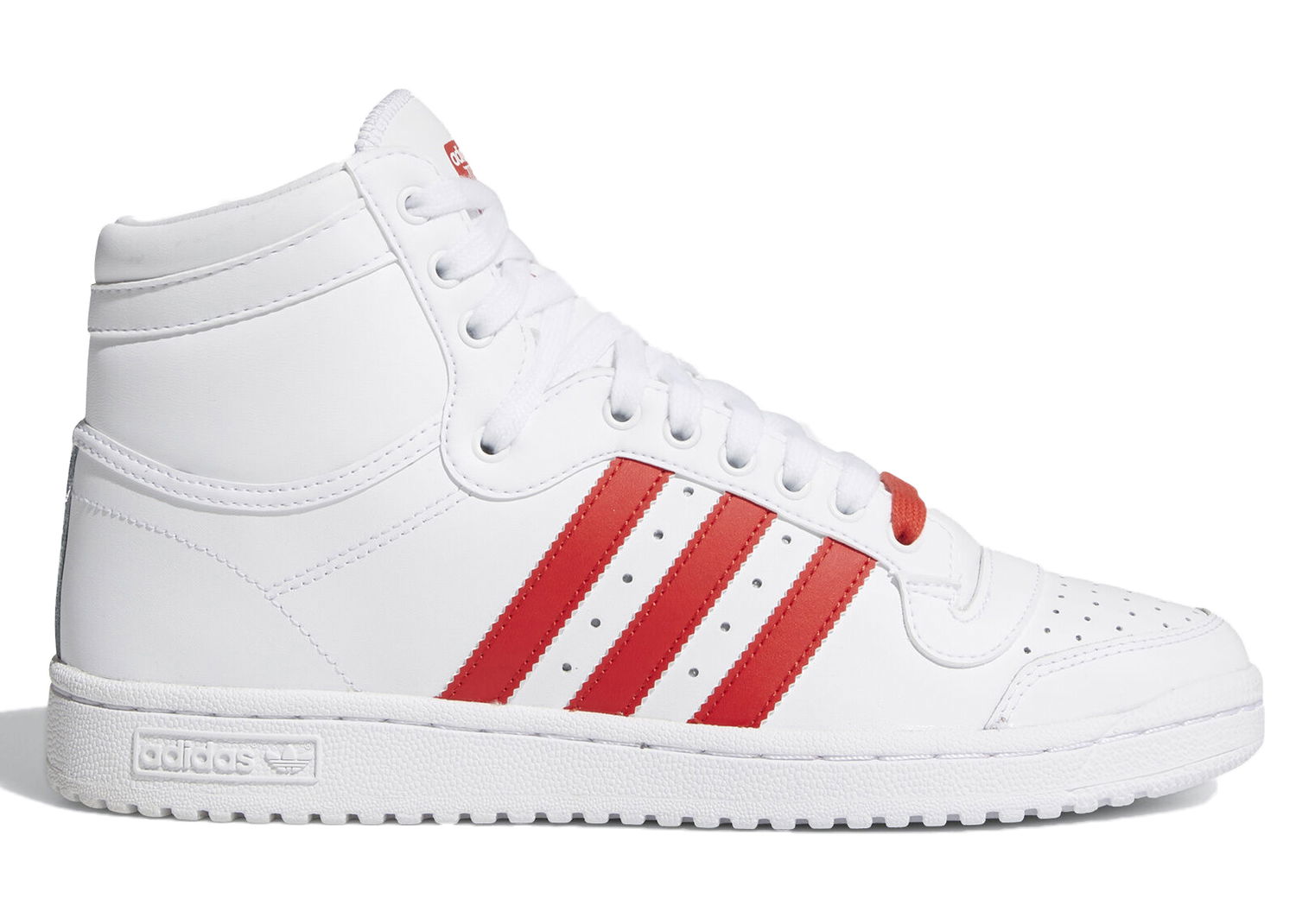 Кецове и обувки adidas Originals Top Ten Hi Cloud White Lush Red Бяло | FV4229, 0