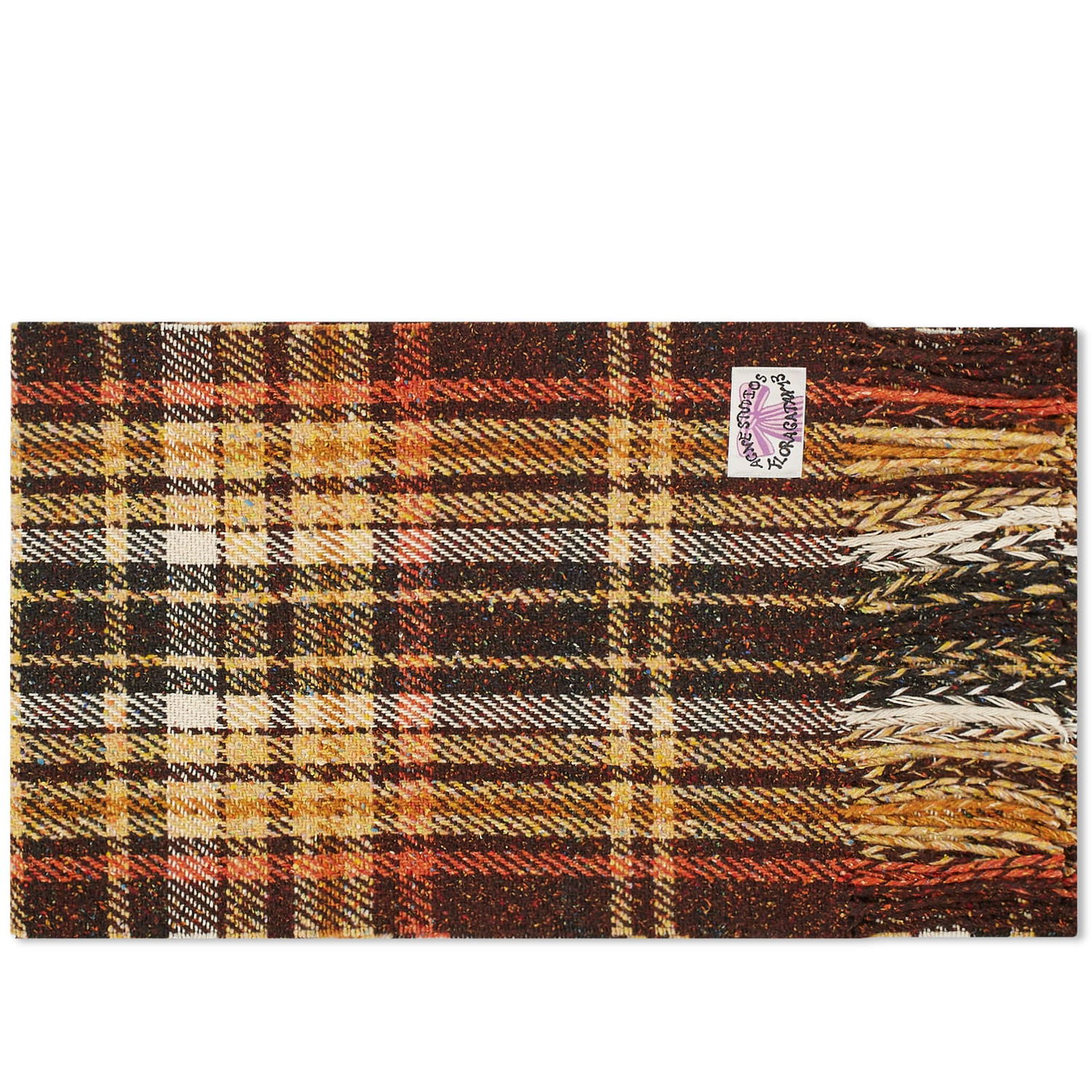 Шал Acne Studios Volano Check Scarf Кафяво | CA0325-700, 0