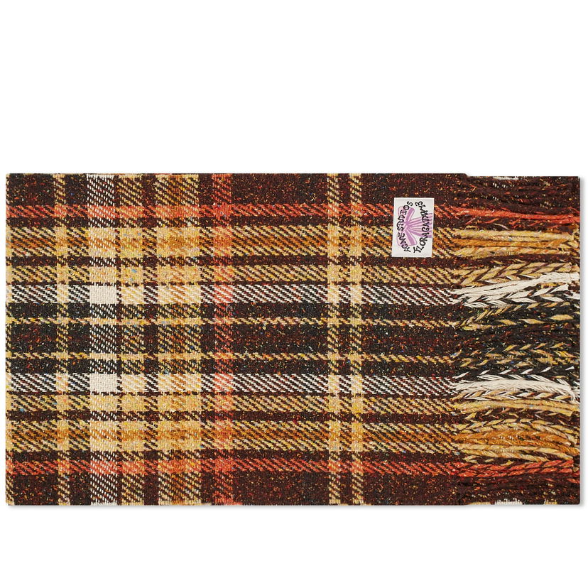 Шал Acne Studios Volano Check Scarf Кафяво | CA0325-700