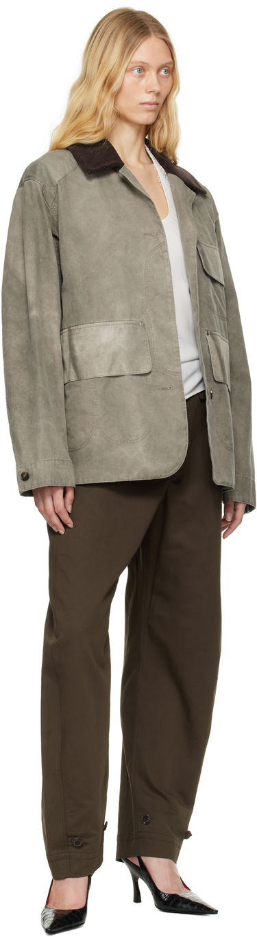 Парка Stella McCartney Stella McCartney Corduroy Collar Aged Jacket Зелено | 6801223EU470, 3