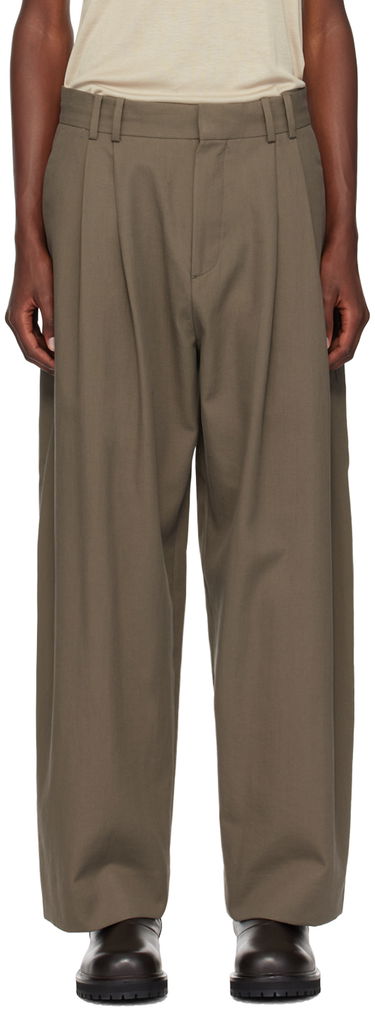 Панталони Studio Nicholson Studio Nicholson Line Pleated Trousers Зелено | LINE SNM - 1185, 0