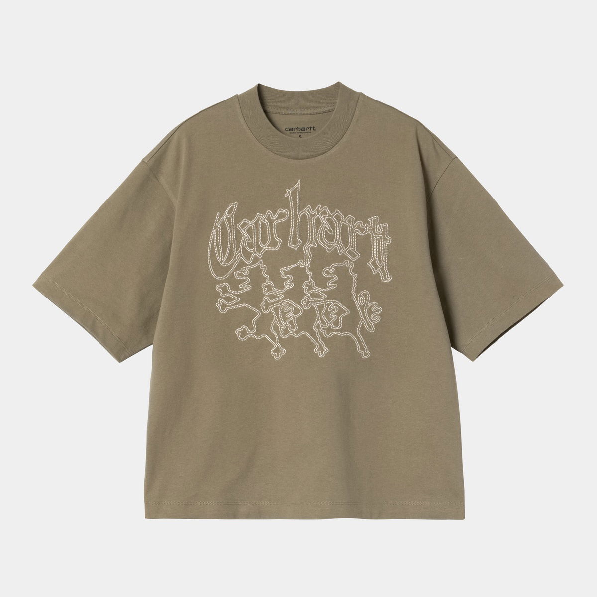 Тениска Carhartt WIP Women's Short Sleeve Hackwork T-Shirt Зелено | I035539_9, 0