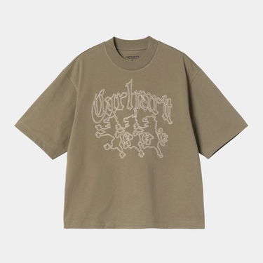 Тениска Carhartt WIP Women's Short Sleeve Hackwork T-Shirt Зелено | I035539_9, 0