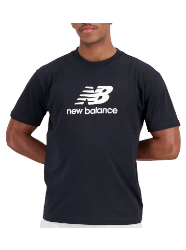 Тениска New Balance Essentials Stacked Logo Черно | mt31541-bk