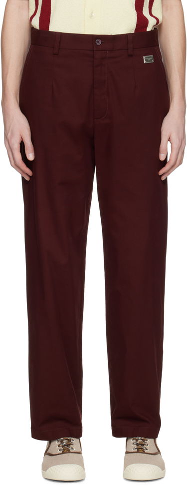 Панталони Dolce & Gabbana Dolce&Gabbana Gabardine Trousers Бургунди | GV5ZHTFUFNV, 0
