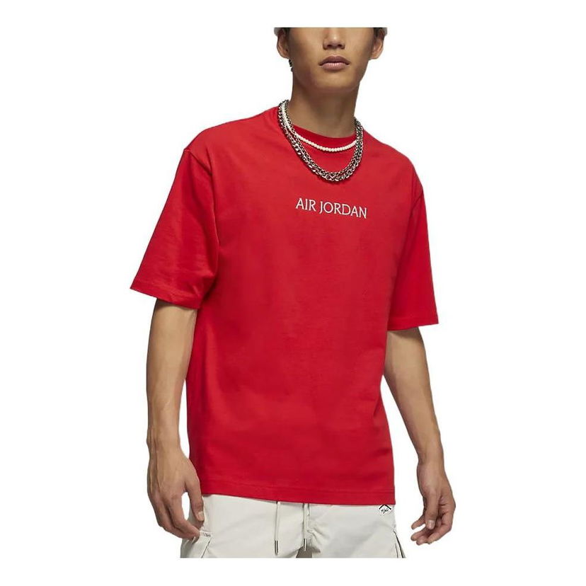 Тениска Jordan Air Jordan Solid Color Short Sleeve T-Shirt Червено | DO6100-612