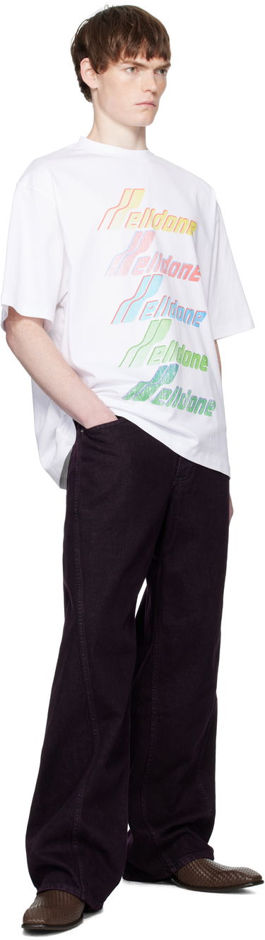 Тениска We11done Multi Rainbow Logo T-Shirt Бяло | WD-TT2-25-755-U-WH, 3