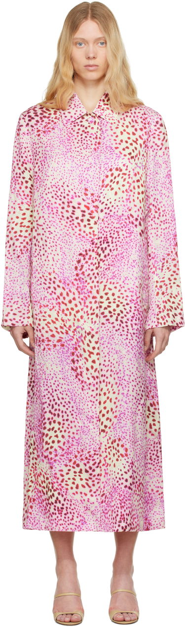 Pокля Dries Van Noten Dries Van Noten Printed Jacquard Mac Coat Розово | 251-010203-1038, 0