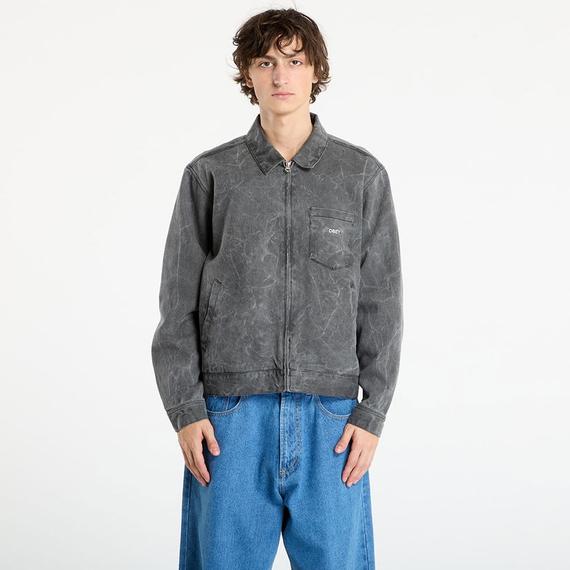 Яке OBEY OBEY Workman Zip Jacket Сиво | 121800599-BWA