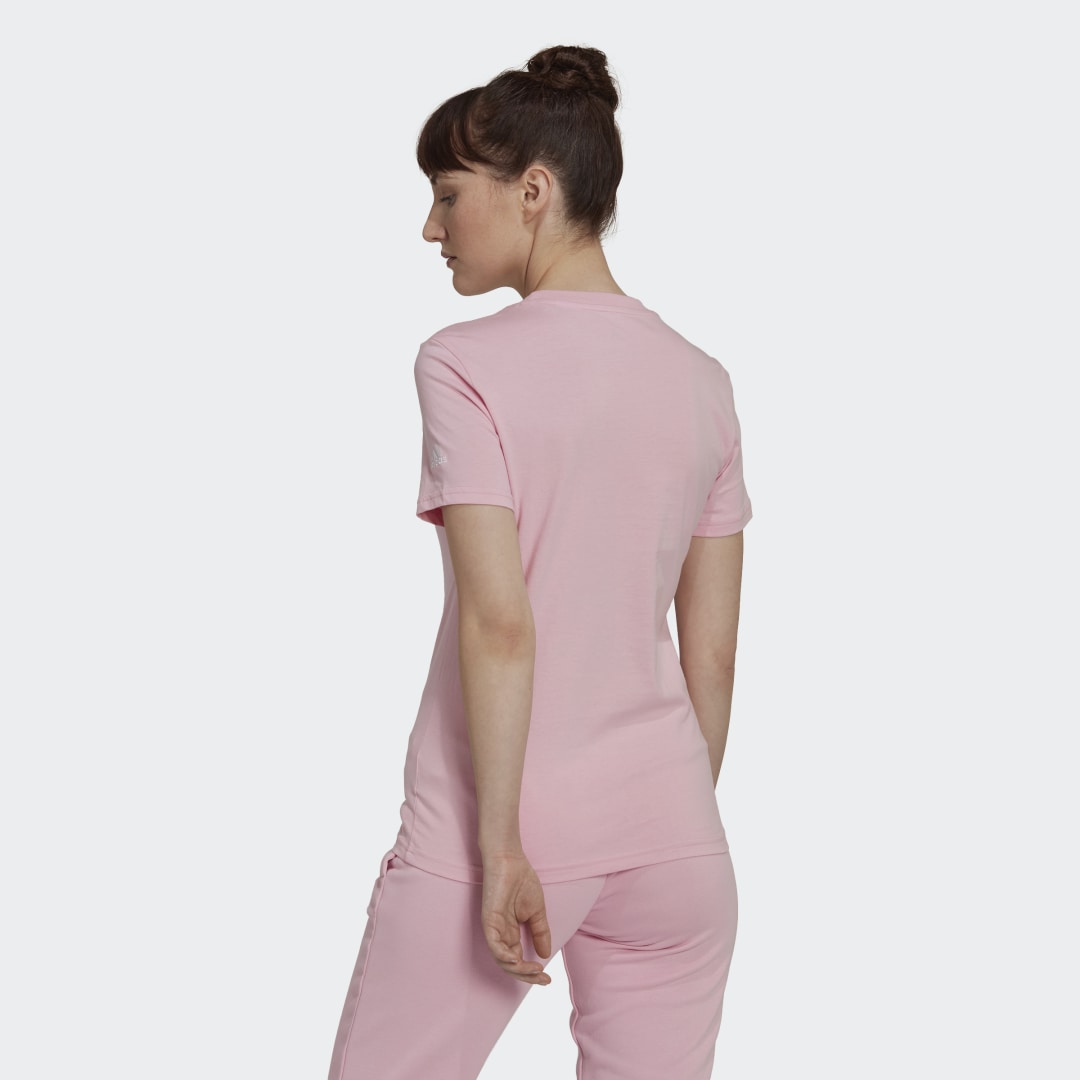 Тениска adidas Originals LOUNGEWEAR Essentials Slim Logo Tee Розово | HL2051, 1