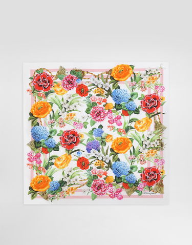 Шал Dolce & Gabbana Dolce & Gabbana Floral-Print Silk Twill Square Scarf Многоцветен | FN092RGDCV8HD5KU, 0
