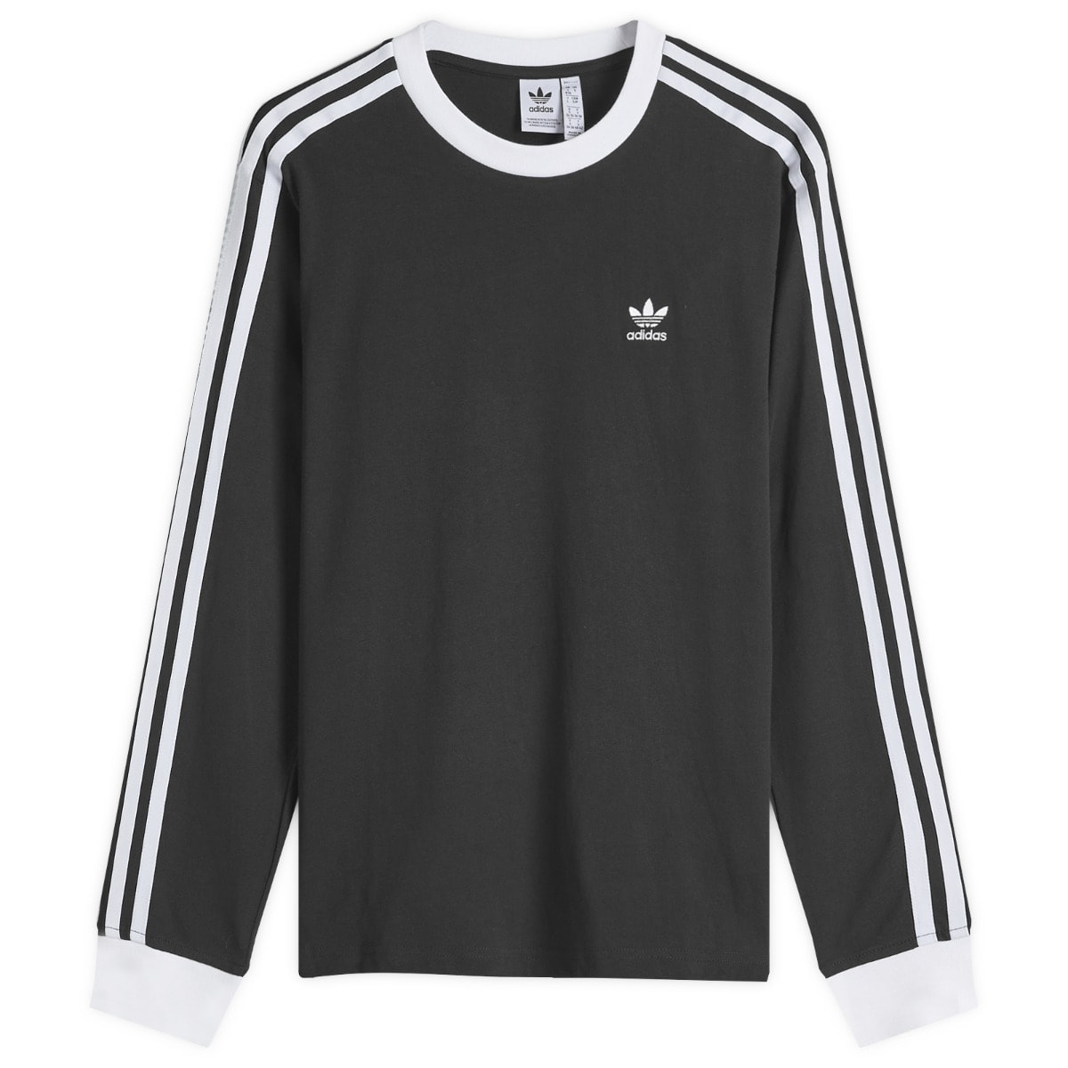 Тениска adidas Originals 3 Stripe Regular Long Sleeve T-Shirt Черно | JC5774, 0