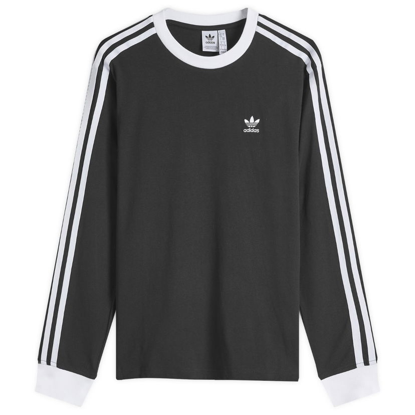 Тениска adidas Originals 3 Stripe Regular Long Sleeve T-Shirt Черно | JC5774